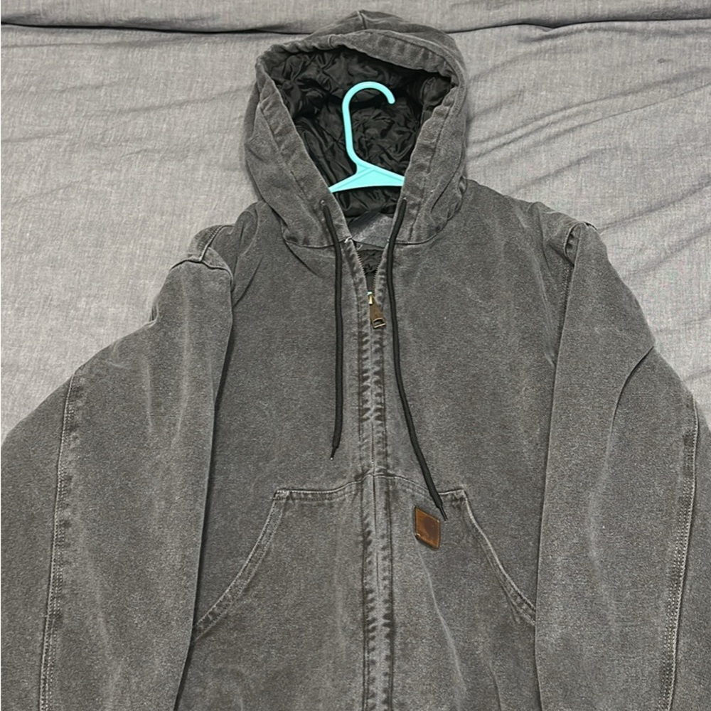 Carhartt Men's Charcoal Hooded Jacket